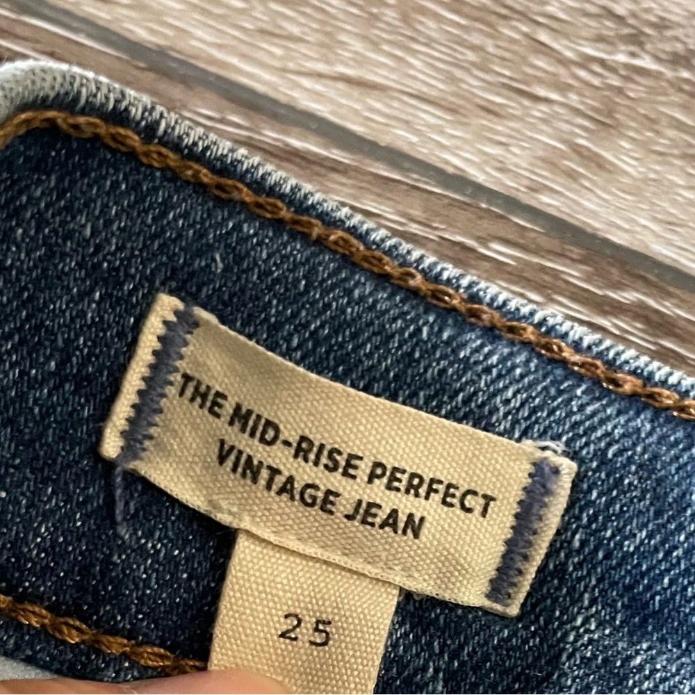 Madewell The Mid-Rise Perfect Vintage Jeans Size 25 Color: Knowland Wash - Picture 10 of 11